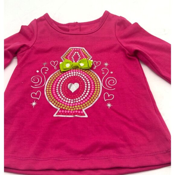 Kids Headquarters Toddler Girls Pink Long Sleeve T-Shirt With Bow Graphic 18M - Picture 2 of 8